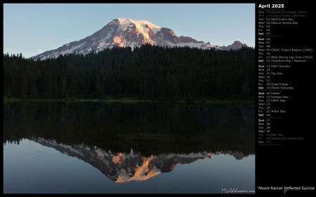 Mount Rainier Reflected Sunrise I