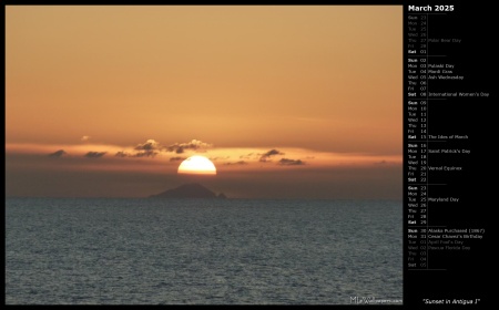 Sunset in Antigua I