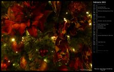 Maroon and Gold Christmas Tree II