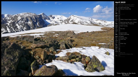 Snow Melting on the Rocky Mountains