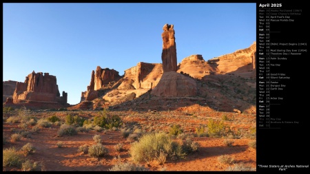 Three Sisters at Arches National Park