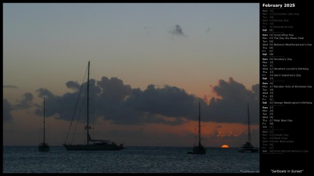 Sailboats in Sunset