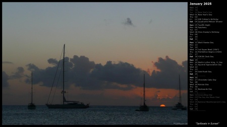 Sailboats in Sunset