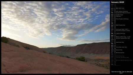 Sunrise on the Trail to Delicate Arch