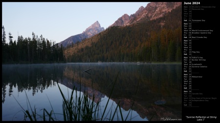 Sunrise Reflection at String Lake I