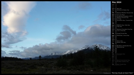 Morning Clouds at Grand Teton