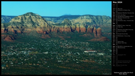 Sedona and Coffee Pot Rock from Above