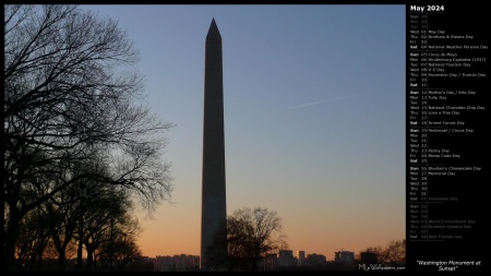 Washington Monument at Sunset