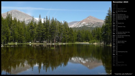 Yosemite Lake Reflection