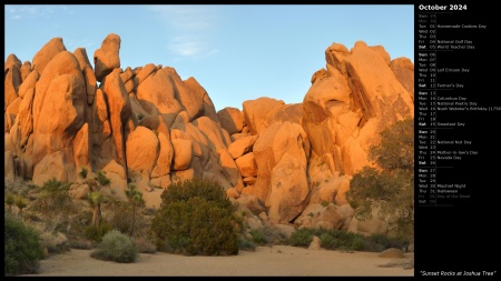 Sunset Rocks at Joshua Tree