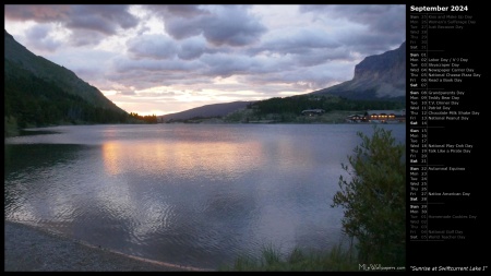 Sunrise at Swiftcurrent Lake I