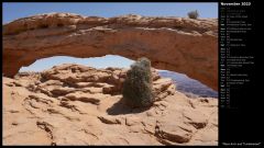 Mesa Arch and Tumbleweed