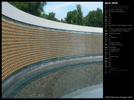 WWII Memorial Freedom Wall
