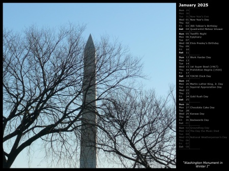 Washington Monument in Winter I
