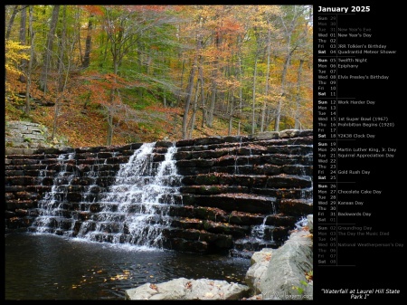 Waterfall at Laurel Hill State Park I