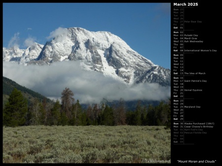 Mount Moran and Clouds