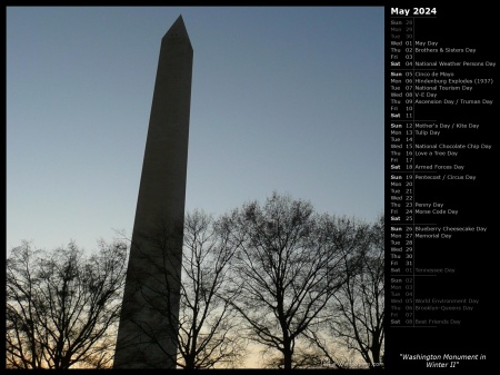 Washington Monument in Winter II