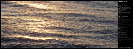Sunrise on Ocean Waters