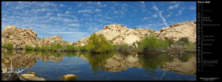 Barker Dam Reflection at Joshua Tree II