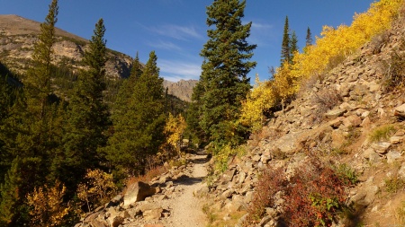 Trail from the Loch at Rocky Mountains