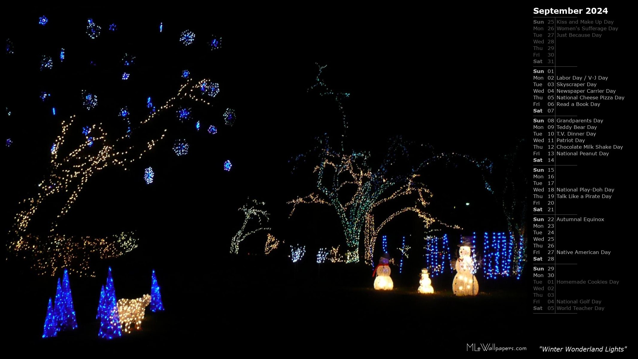 Mlewallpapers Com Winter Wonderland Lights Calendar