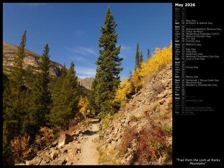 Trail from the Loch at Rocky Mountains