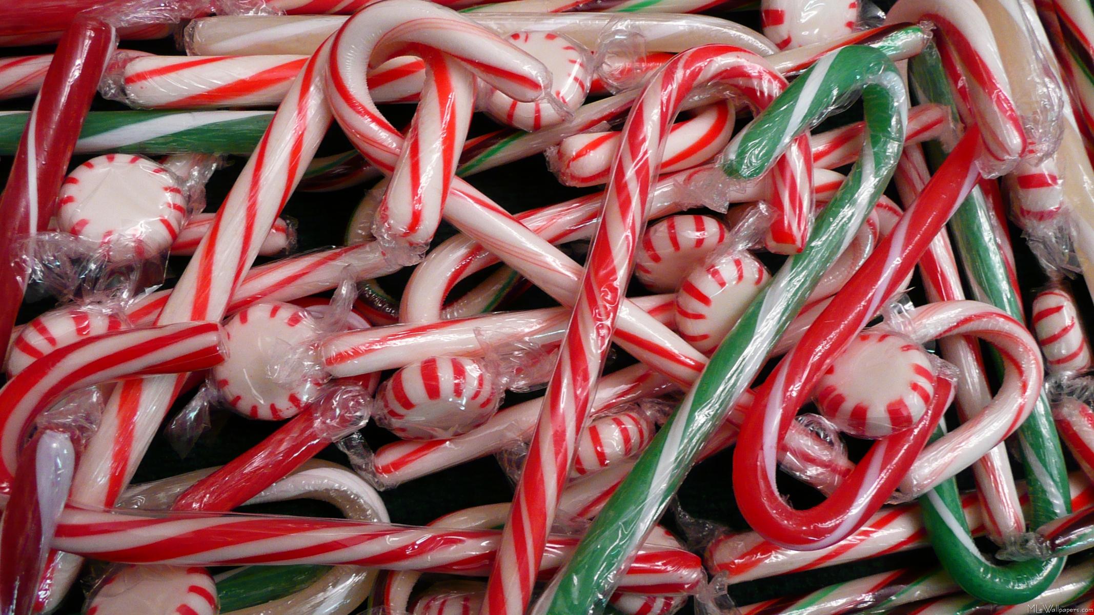 MLeWallpapers.com - Candy Canes and Peppermints